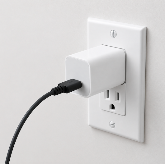 Connect the SpineVora USB power cable